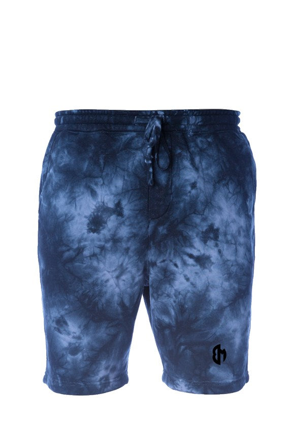 Tie Dye Fleece Navy Tie Dye Shorts