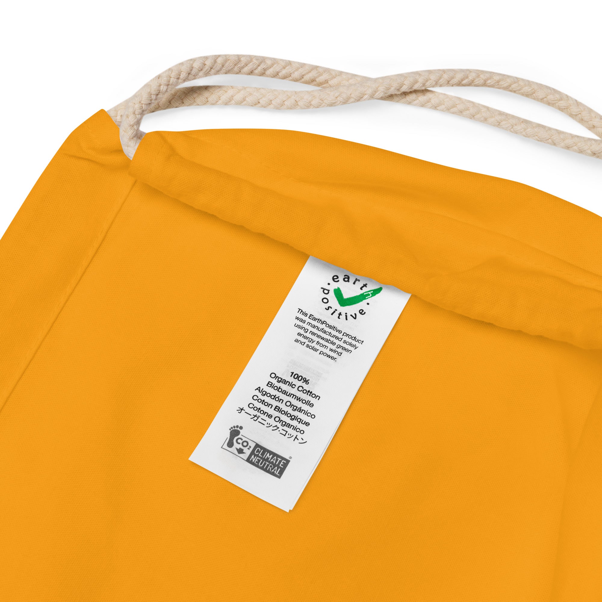 Organic cotton drawstring bag