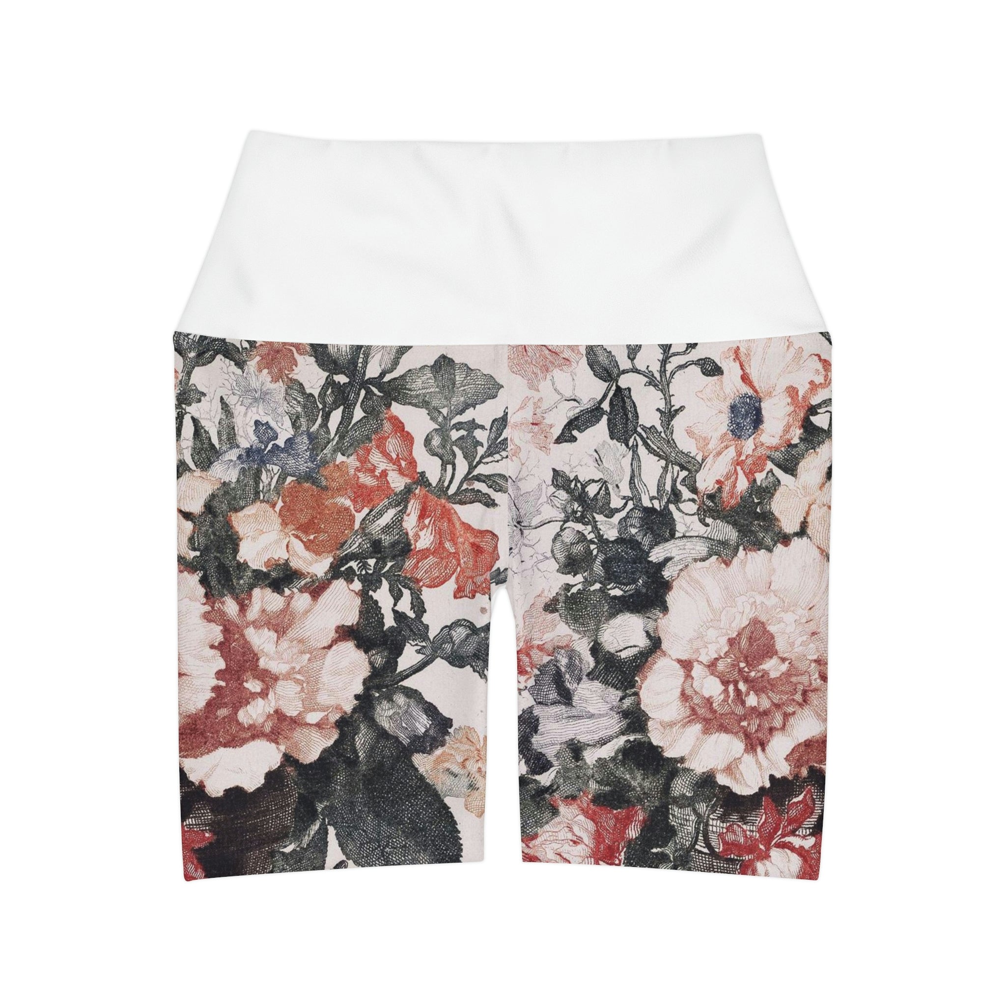 High Waisted Yoga Shorts (AOP)