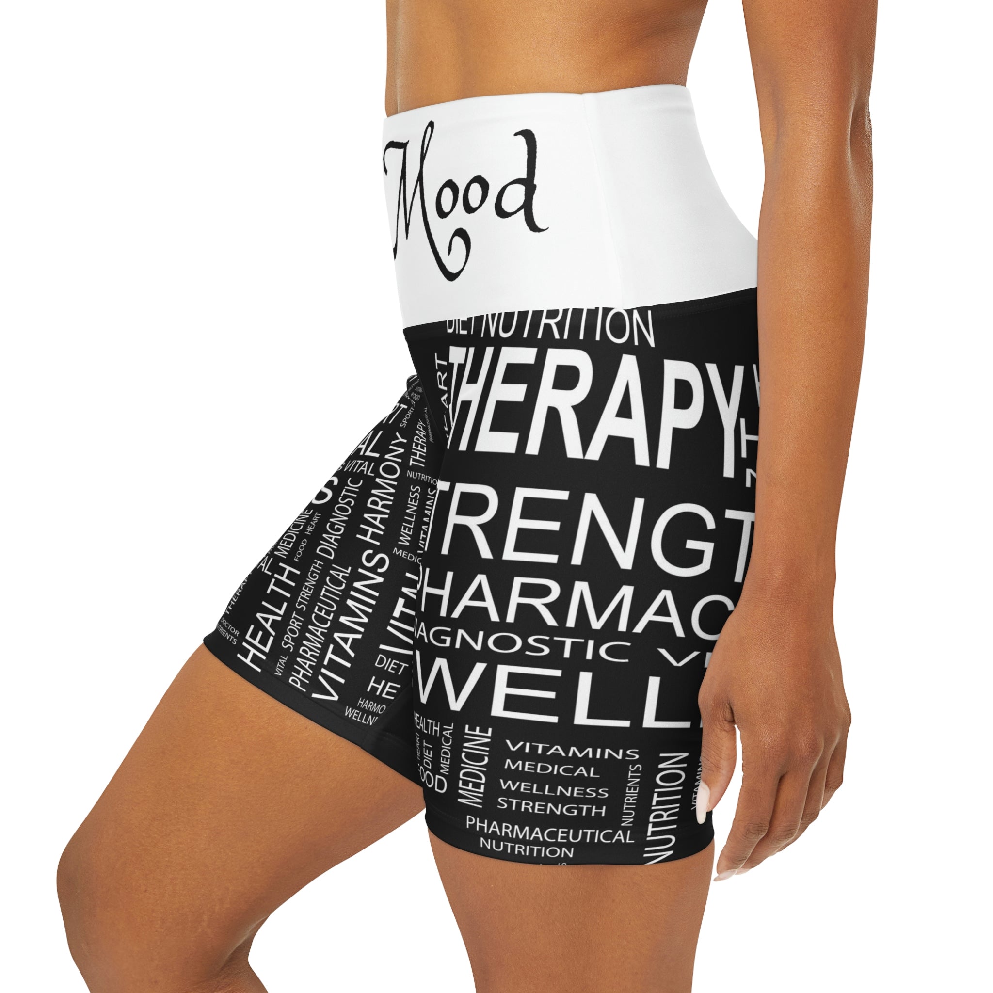 High Waisted Yoga Shorts (AOP)